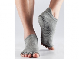Ponožky na jógu bezprsté nízke Heather grey 