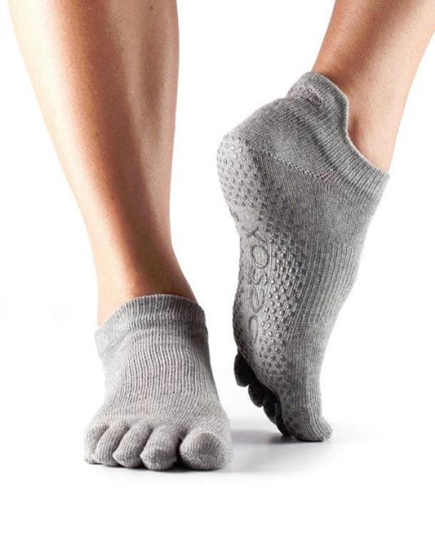 Ponožky na jógu nízké Heather grey