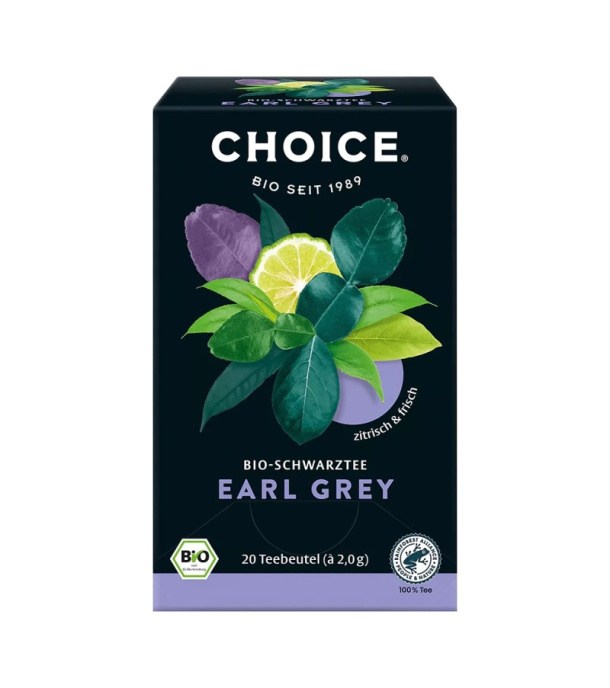 Bio čierny čaj Earl grey CHOICE