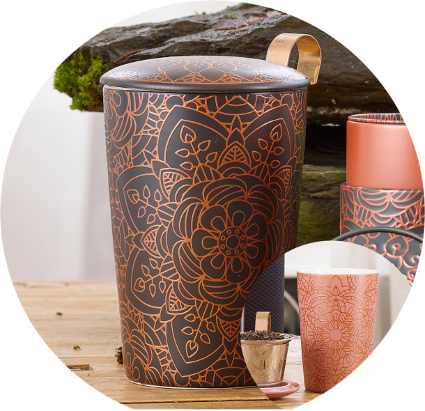 Porcelánový hrnček Teaeve Mandala Black