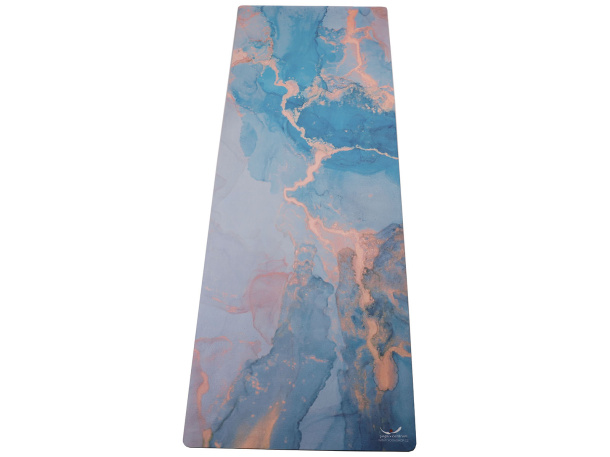 Cestovná designová podložka na jógu Blue Marbled