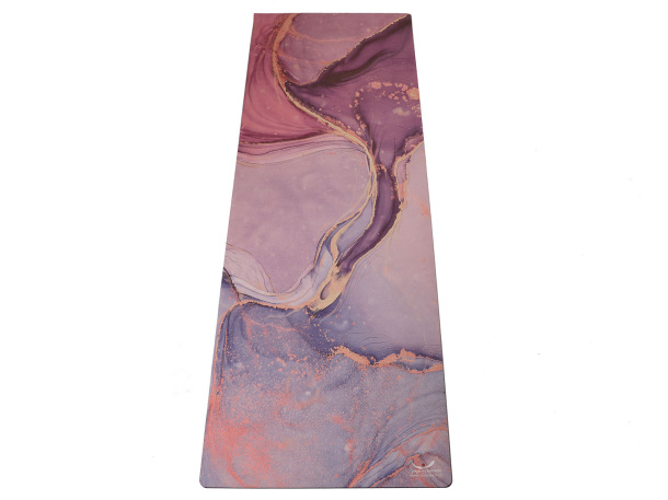 Cestovná designová podložka na jógu Purple Marbled