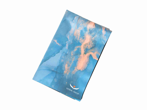 Cestovná designová podložka na jógu Blue Marbled