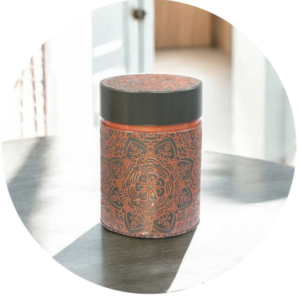 Nerezová dóza na čaj Mandala Ebony