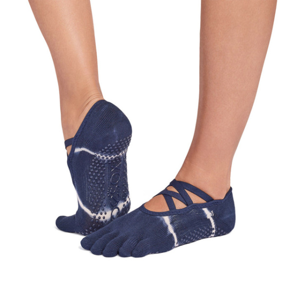 Ponožky na jogu Elle Soul Blue Tie Dye Stripe