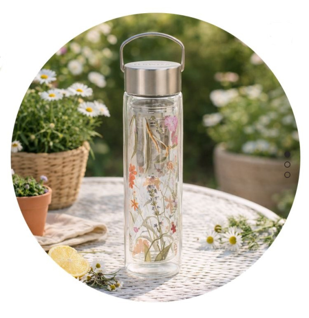 Sklenená fľaša na pitie Flowtea Mira