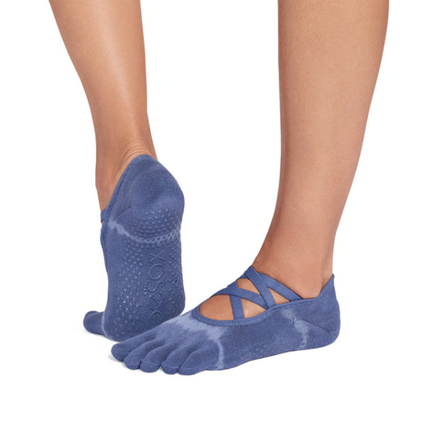 Ponožky na jogu Ultra.F.K.Elle Soft Blue Tie Dye Stripe