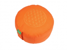 Meditační polštář Flower of life oranžový