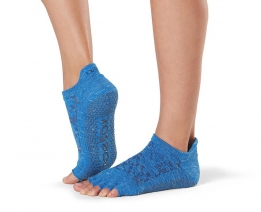 Ponožky na jógu bezprsté nízké Lapis