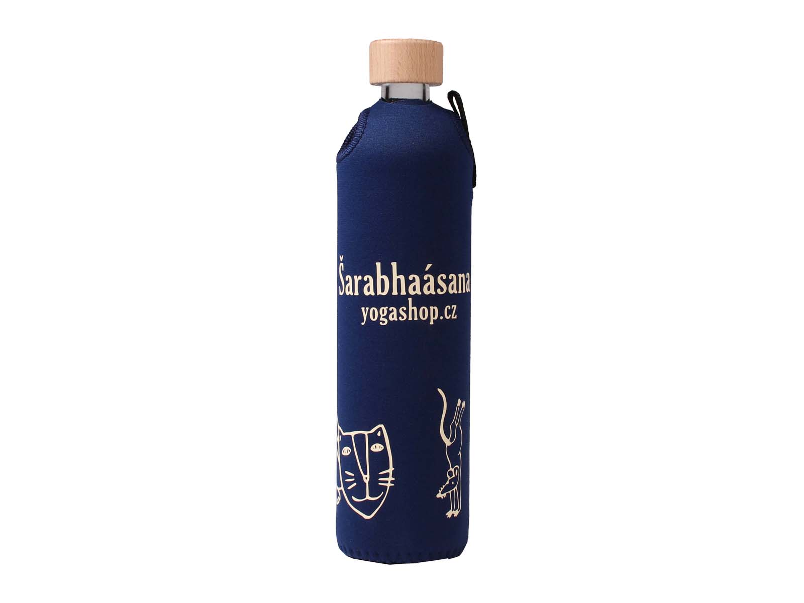 Sklenená fľaša Šarabhaásana navy