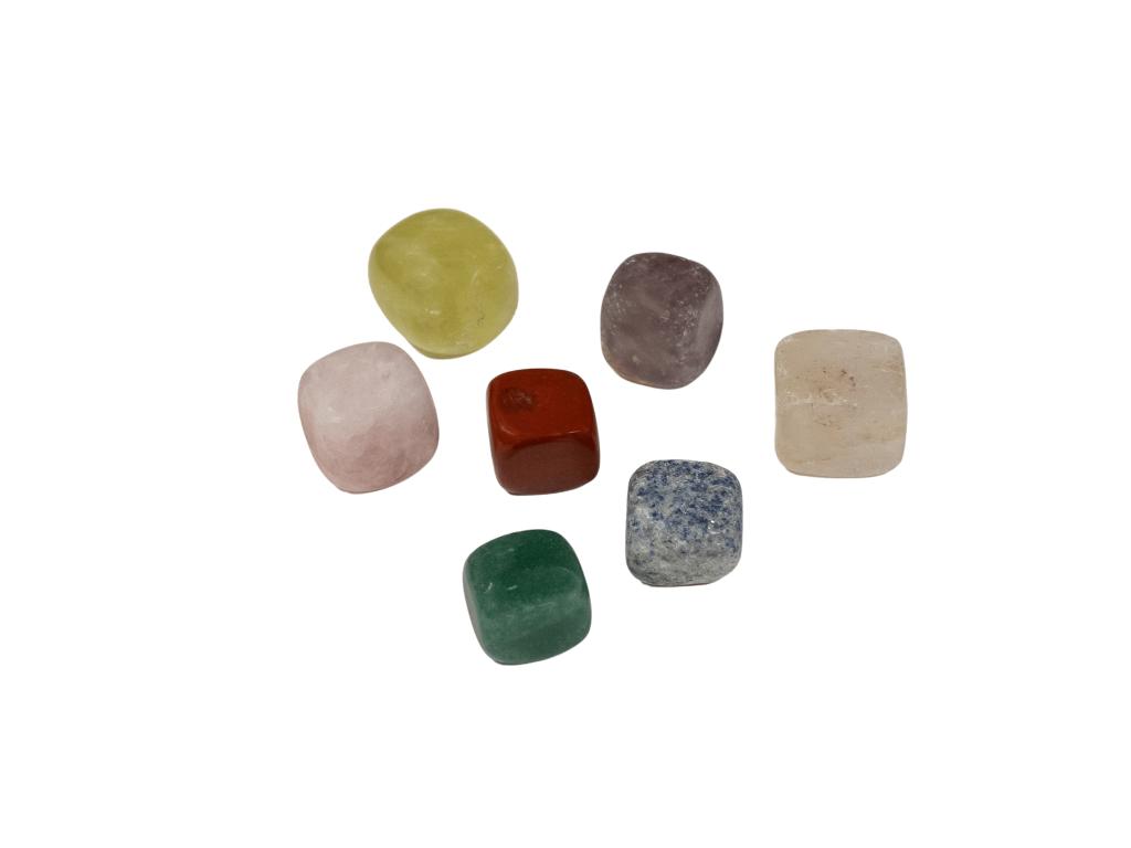 Sada leštěných čakrových kamenů Cubic