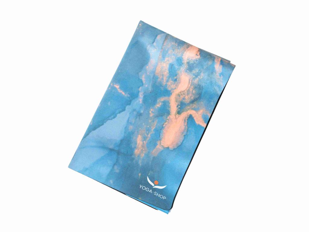 Cestovní designová podložka na jógu Blue Marbled
