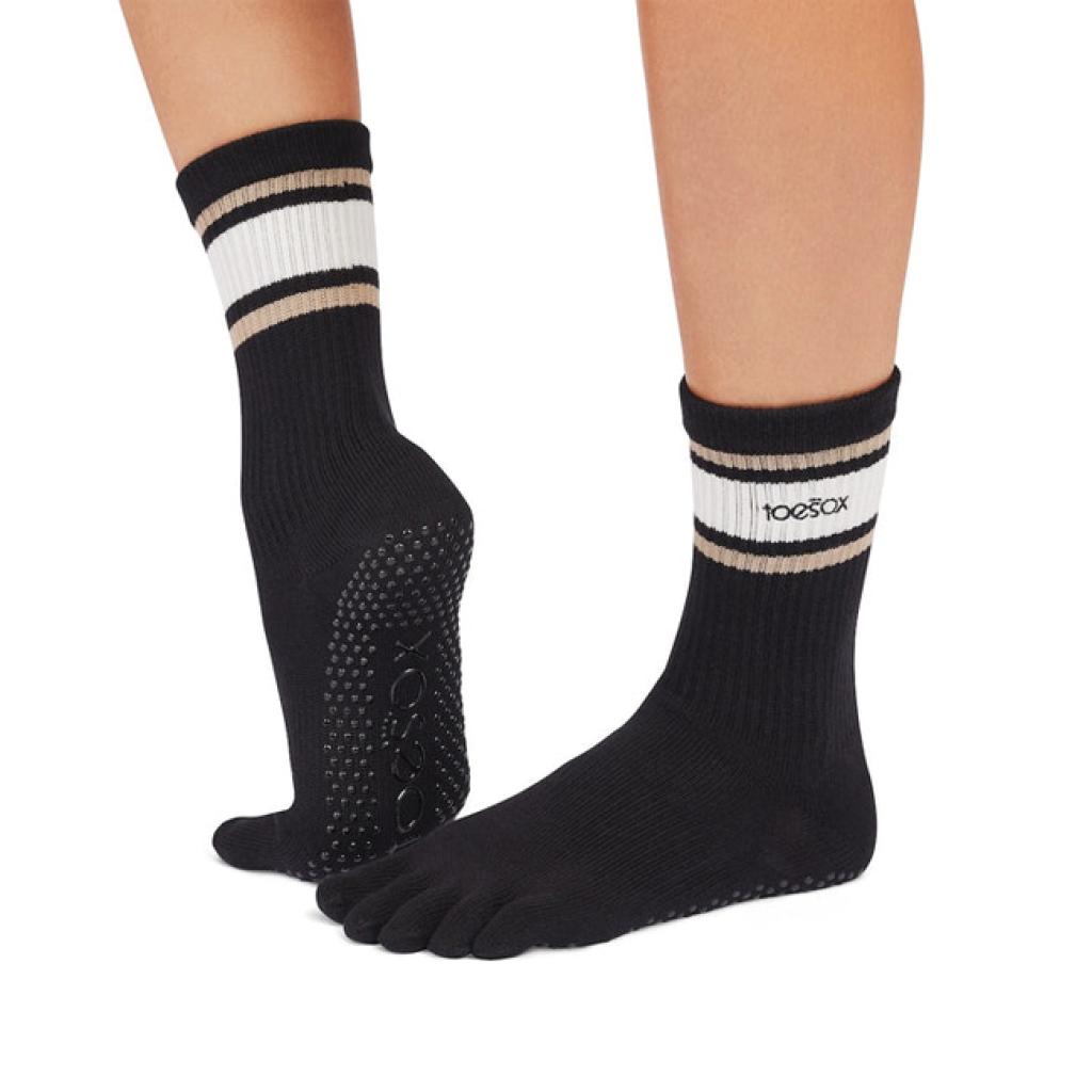 Ponožky na jógu Crew Oat Stripe